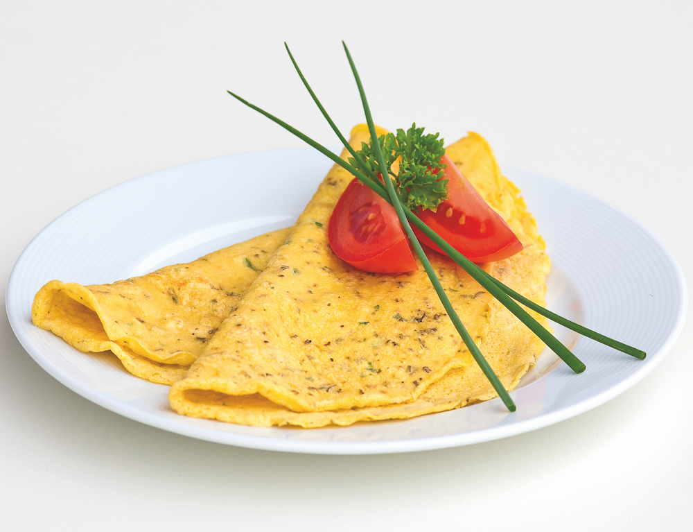 Schnittlauch-Zwiebel-Omelett 