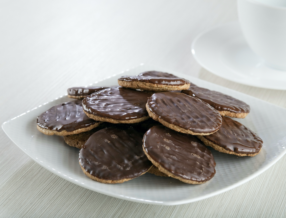Kekse mit Schokoladenschicht