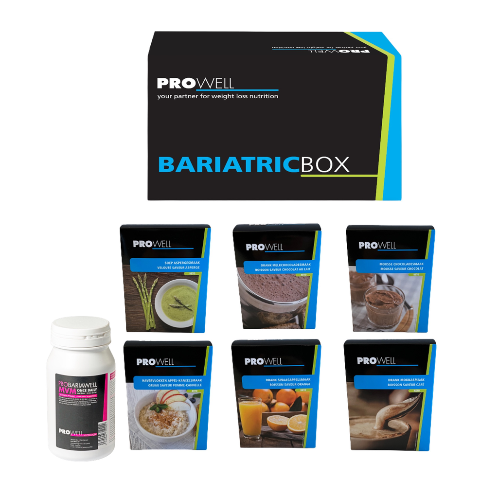 Bariatricbox + 6 smaken naar keuze + MVM Once Daily | ProWell ...